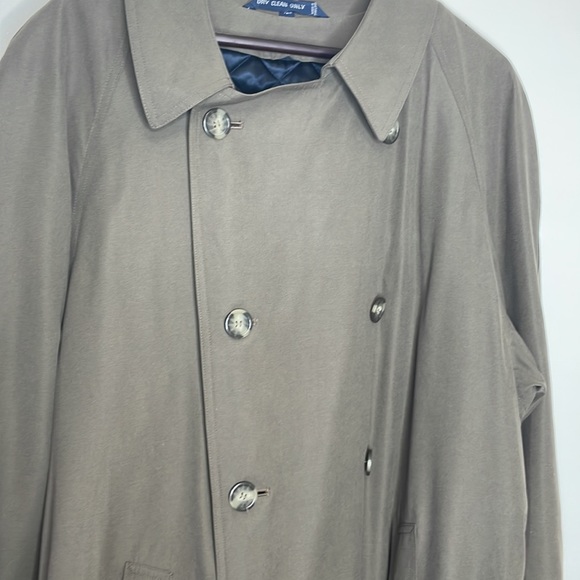 Men's Vintage Ralph Lauren double breasted trench coat brown EUC size 42R - Picture 4 of 16